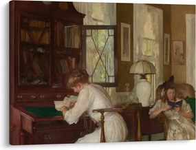 Tablou - Edmund Tarbell, Josephine and Mercie, reproducere (70x50 cm)