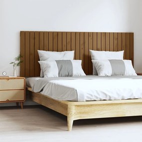 824861 vidaXL Tăblie de pat pentru perete, maro miere, 166x3x60 cm