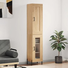vidaXL Dulap înalt, stejar sonoma, 34,5x34x180 cm, lemn prelucrat