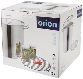 Orion Cratiță din oțel inoxidabil cu grilă 32 l