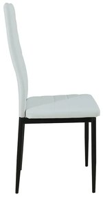 Set de masă Verna 4+1 alb-negru