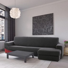 Nueva Textura Huse care se întind foarte bine NIAGARA antracit canapea cu otoman dreapta (l. 200 - 300 cm)