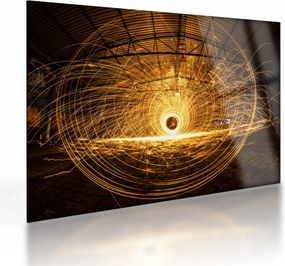 Tablou pe sticlă - Disc luminos (70x50 cm)