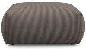 Taburet gri/maro cu tapițerie din catifea reiată Voltaire – Bobochic Paris