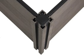 Paturi ridicate G21 Crop 106 x 106 x 80, WPC, Eben, 80 cm