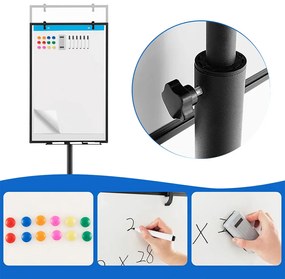 Tablă magnetică mobilă, reglabilă, cu accesorii