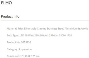 Lustra LED suspendata design circular ELMO