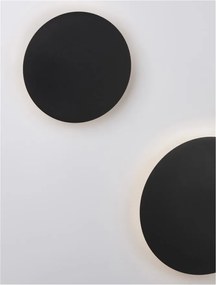 Aplica LED de perete design ambiental CYRCLE 30cm negru