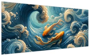 Tablou - Pești aurii (120x50 cm)