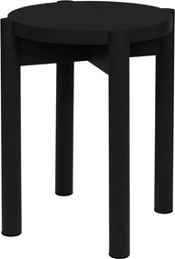 Scaun tip taburet negru din lemn de fag Hopp – noo.ma