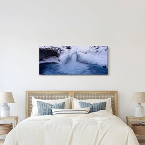 Tablou cu cascadele iarna (120x50 cm)