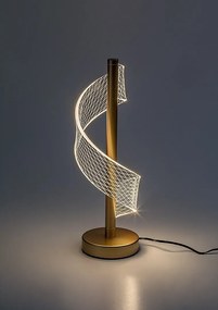 Veioza/Lampa de masa LED din metal auriu Zofrael