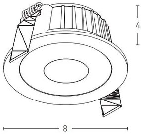 Spot LED incastrabil pentru baie IP54 Ozzy alb