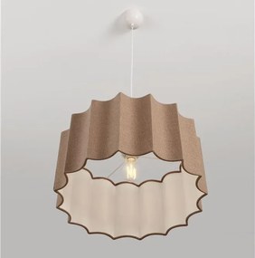 Lustra suspendata cu abajur cafeniu Alve