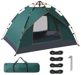 Cort pentru 3 persoane 2x2x1,35m, verde