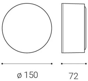 Plafonieră LED BUTTON LED/12W/230V CRI 90 neagră LED2