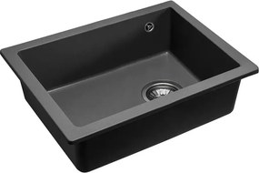 Chiuveta compozit Rea Nels negru mat 56x47 cm