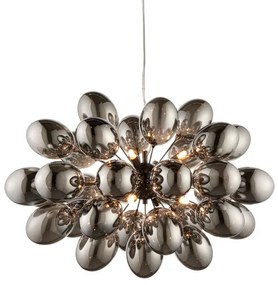 Lustră pe cablu Endon 80124 INFINITY 8xG9/28W/230V negru/fumuriu