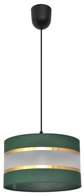 Lustră pe cablu HELEN 1xE27/15W/230V d. 25 cm verde/auriu