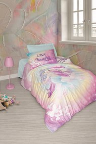 Set lenjerie pat pentru copii 129CTN3132, bumbac, multicolor, 100x200