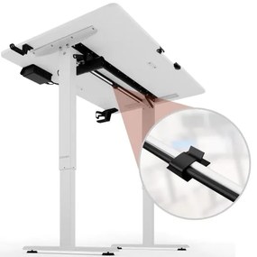 Deuba Birou de birou alb cu inaltime reglabila - 110x60x118 cm