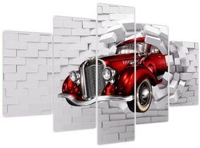 Tablou - Mașină roșie (150x105 cm)