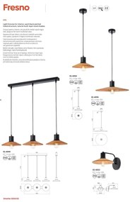 Lustră pe cablu Redo 01-4055 FRESNO 1xE27/42W/230V d. 40 cm