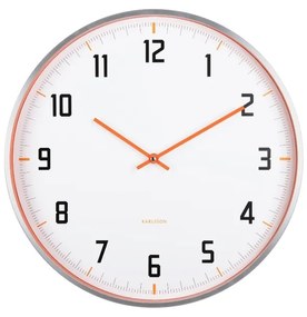 Karlsson 5969OR ceas de perete design, portocaliu,diametru 40 cm