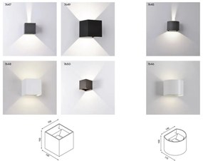 Aplica LED de perete iluminat exterior ambiental IP54 DAVOS corten