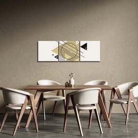 Tablou - Forme geometrice N⁰4 (cu ceas) (90x30 cm)