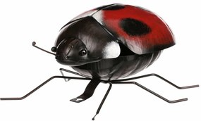 Decorație metalică de grădină pentru agățatGândăcel, 24 x 22 x 13 cm
