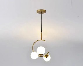 Lustra Tip Pendul, 3 globuri, auriu