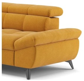 Canapea colțar extensibilă în L MARANO stânga, portocalie