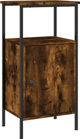 vidaXL Noptieră, stejar fumuriu, 41x31x80 cm, lemn compozit