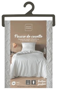 Lenjerie de pat albă din microfibră pentru pat de o persoană 140x200 cm Litea – douceur d'intérieur