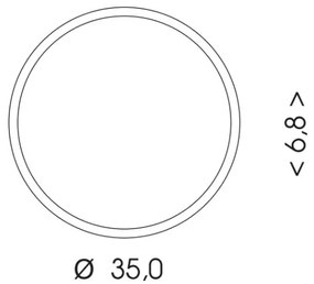 Plafonieră LED cu senzor Ecolite WMAT350/HF-25W/CR LED/25W/230V negru