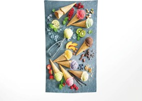 Prosop de plaja XXL cu uscare rapida GELATTO colorat 150 x 210 cm, 100% microfibra