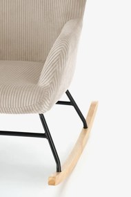 Fotoliu tip balansoar Belmiro velvet crem H92 cm