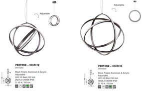 Lustra LED design modern geometric PERTONE 63W NVL-9365013