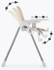 Scaun de masă pentru copii GUSTO verde PETITE&MARS