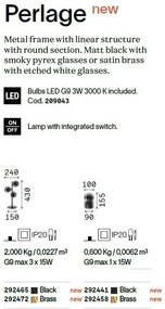 Lampa de masa moderna Perlage tl1 alama/alb