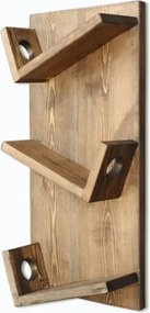 Stand sticle vin din lemn,seria wood, Homs Bar, Natur, 50 x 28 x 11 cm,700138