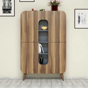 Cabinet Mine - Walnut, Blue