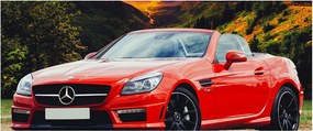 Tablou - Mercedes roșu (120x50 cm)