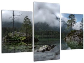 Tablou cu pomi în lac (90x60 cm)