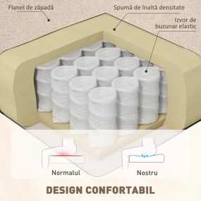 HOMCOM Scaun Decorativ Capitonat cu Spatar Inalt, Cotiere Rotunjite Captusite și Sezut cu Captuseala Groasa, Albastru | Aosom Romania