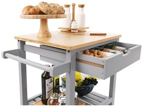 Carucior de servire, natural / negru, ARETE Carucior de servire, natural / gri, ARETE