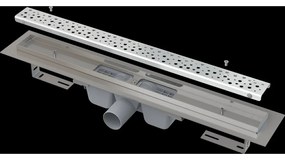Dus antivandalic 115 cm, cu gratar, din otel inoxidabil mat 1150 mm