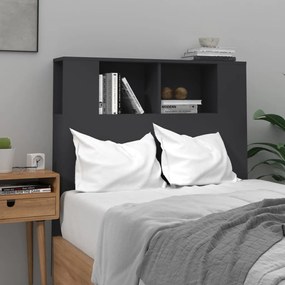 Tăblie de pat cu dulap, negru, 100x18,5x104,5 cm
