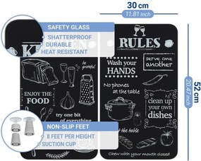 Protecții de aragaz 2 buc. din sticlă temperată 52x30 cm Kitchen Rules – Maximex